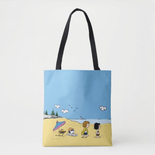 Peanuts  Day at the Beach Tote Bag