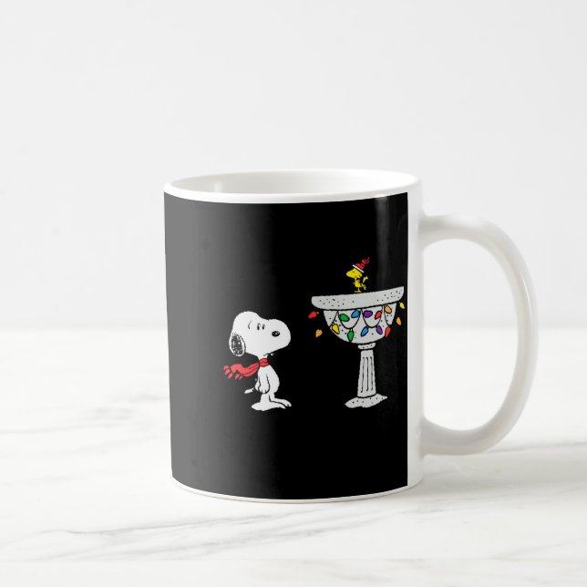 Peanuts Decorated Bird Bath  Coffee Mug (Right)