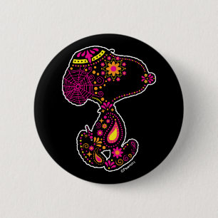 Peanuts Decorated Day of the Dog Button