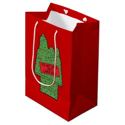 Peanuts  Do Not Open Until Christmas Medium Gift Bag