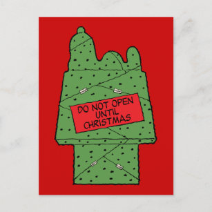 Peanuts   Do Not Open Until Christmas Postcard