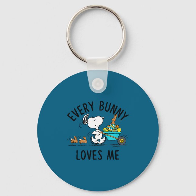 Peanuts - easter - every bunny loves me Peanuts -  Keychain (Front)