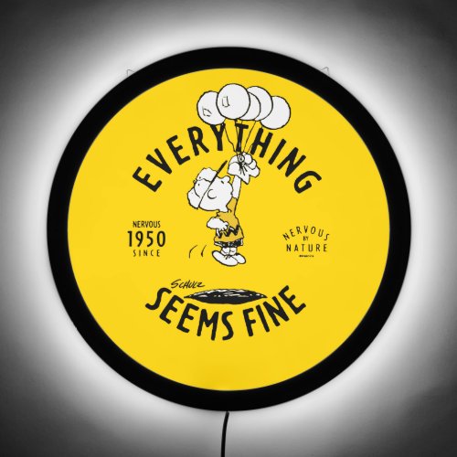 Peanuts  Everything Seems Fine Charlie Brown LED Sign