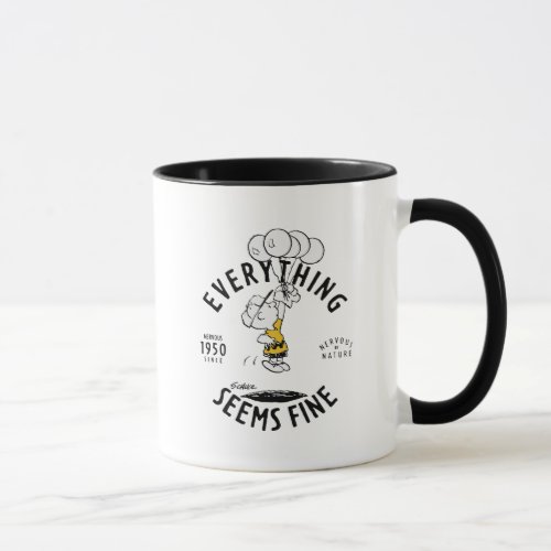 Peanuts  Everything Seems Fine Charlie Brown Mug