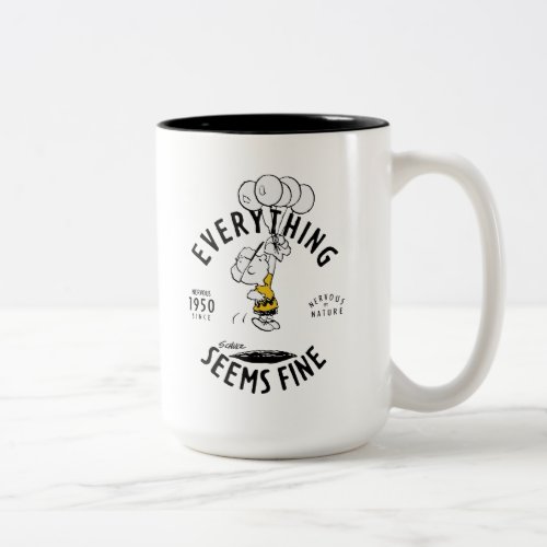 Peanuts  Everything Seems Fine Charlie Brown Two_Tone Coffee Mug