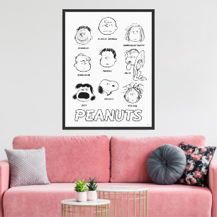 Peanuts Faces Canvas Print