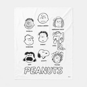 Peanuts Faces Fleece Blanket