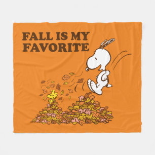 Peanuts   Fall Is My Favorite Fleece Blanket