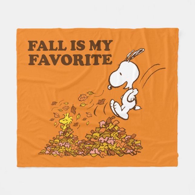 Peanuts | Fall Is My Favorite Fleece Blanket (Front (Horizontal))
