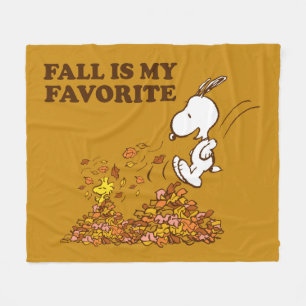 Peanuts Fall Is My Favorite Fleece Blanket