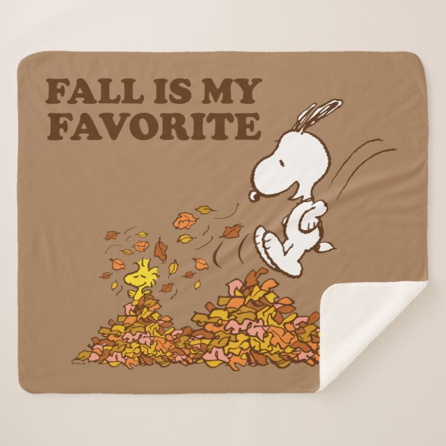 Peanuts | Fall Is My Favorite Sherpa Blanket (Front (Horizontal))