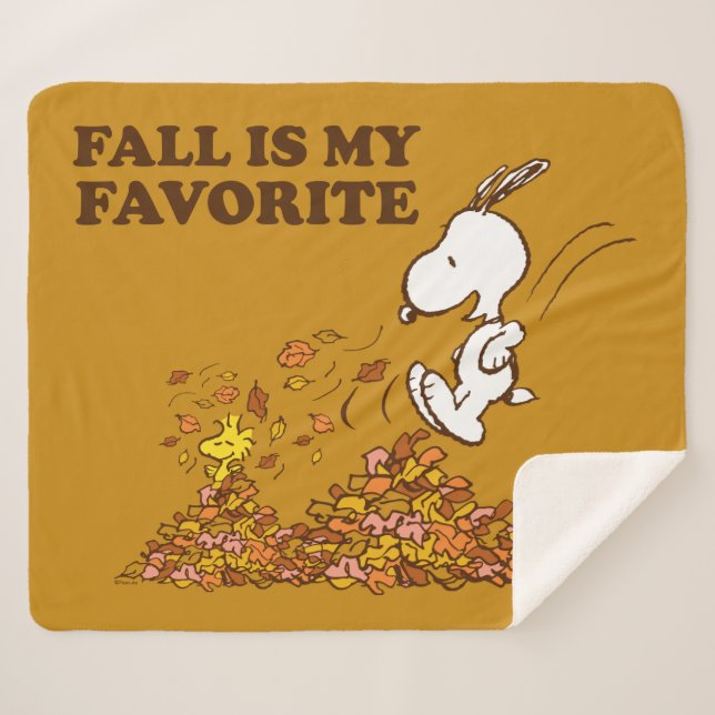 Peanuts | Fall Is My Favorite Sherpa Blanket (Front (Horizontal))