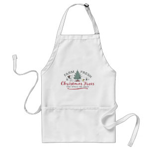 Peanuts   Farm Fresh Christmas Trees Adult Apron