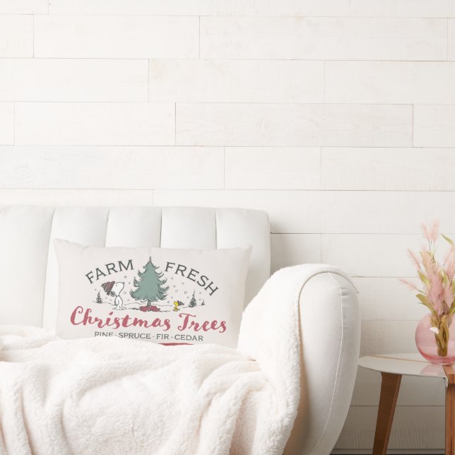 Peanuts | Farm Fresh Christmas Trees Lumbar Pillow (Couch)