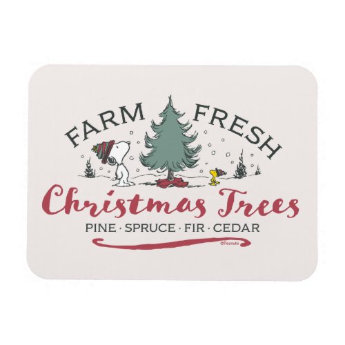 Peanuts  Farm Fresh Christmas Trees Magnet