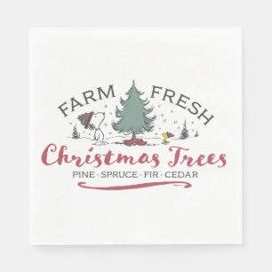 Peanuts Farm Fresh Christmas Trees Napkins