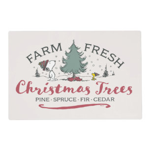 Peanuts   Farm Fresh Christmas Trees Placemat