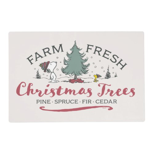 Peanuts  Farm Fresh Christmas Trees Placemat