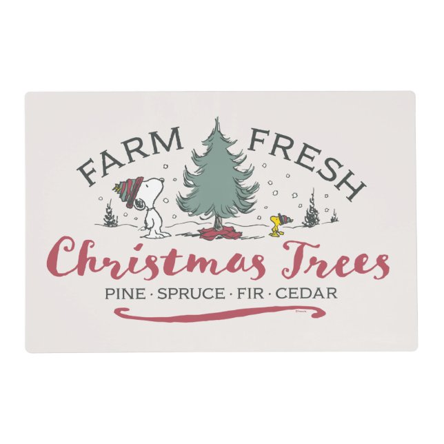 Peanuts | Farm Fresh Christmas Trees Placemat (Front)