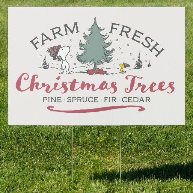 Peanuts | Farm Fresh Christmas Trees Sign (Insitu)