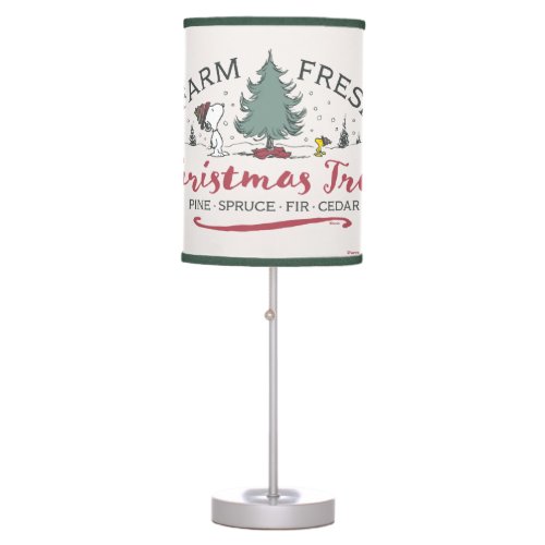 Peanuts  Farm Fresh Christmas Trees Table Lamp