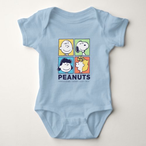 Peanuts  Four Square Friends Baby Bodysuit