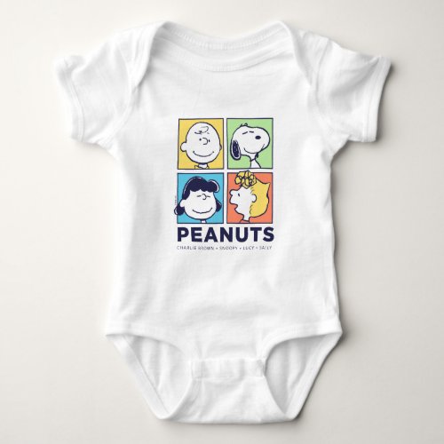 Peanuts  Four Square Friends Baby Bodysuit