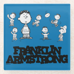 Peanuts   Franklin Armstrong Glass Coaster