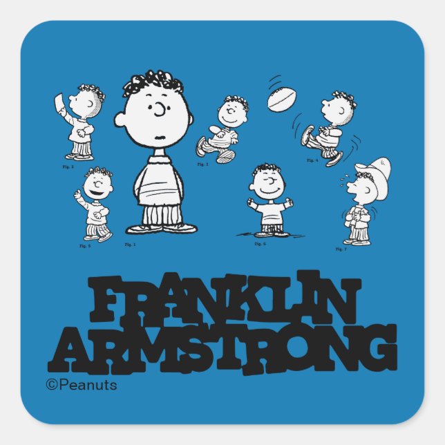 Peanuts | Franklin Armstrong Square Sticker (Front)