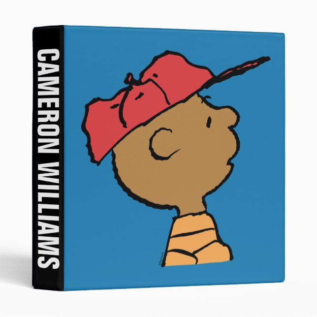 Peanuts | Franklin Baseball Cap 3 Ring Binder (Front/Spine)
