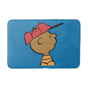 Peanuts   Franklin Baseball Cap Bath Mat