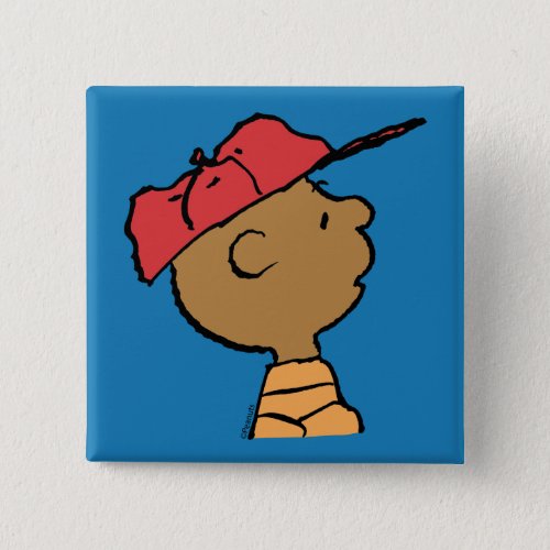 Peanuts  Franklin Baseball Cap Button