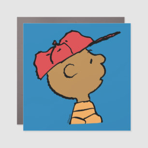 Peanuts Franklin Baseball Cap Car Magnet