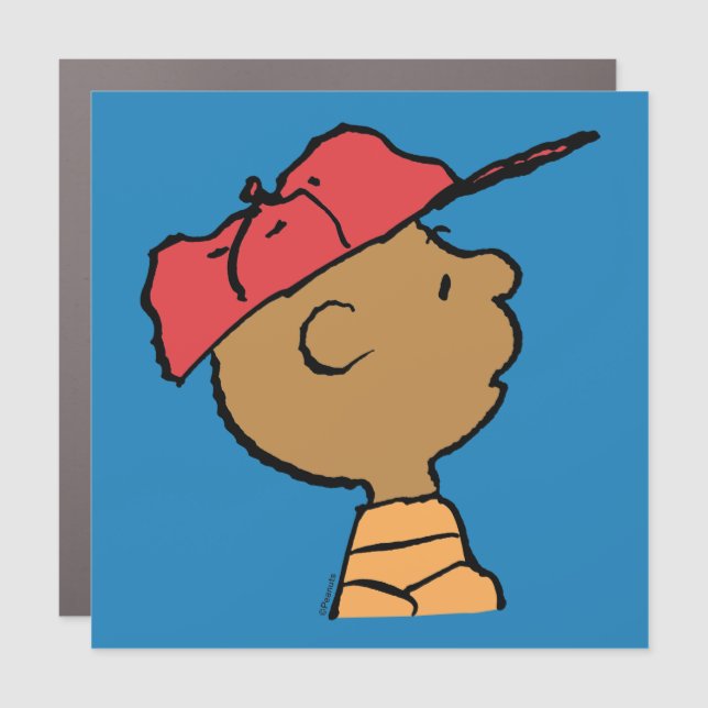 Peanuts | Franklin Baseball Cap Car Magnet (Front)