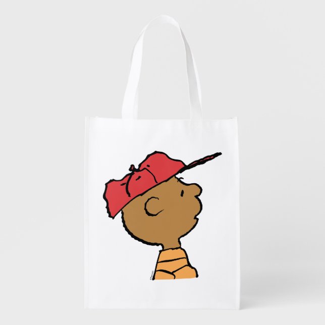 Peanuts | Franklin Baseball Cap Grocery Bag (Front)