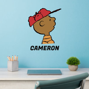 Peanuts Franklin Baseball Cap Wall Decal