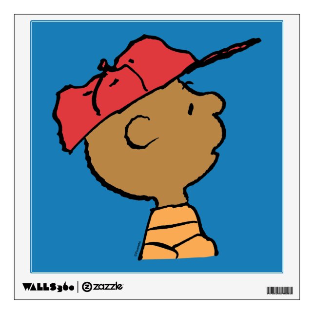 Peanuts | Franklin Baseball Cap Wall Decal (Front)