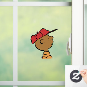 Peanuts   Franklin Baseball Cap Window Cling