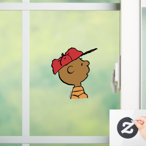 Peanuts  Franklin Baseball Cap Window Cling