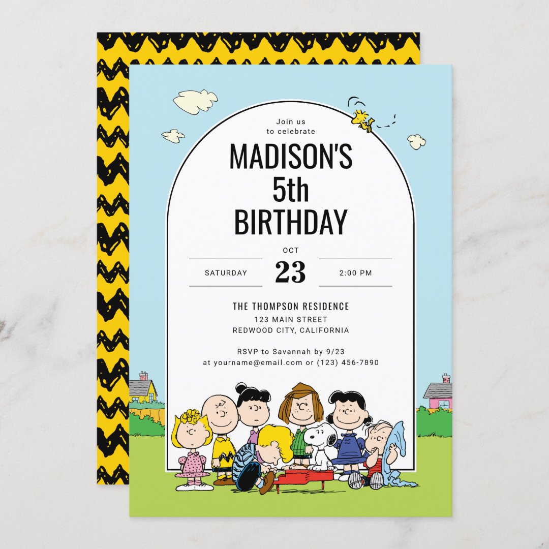 Peanuts | Franklin Birthday Invitation