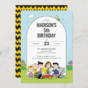 Peanuts Franklin Birthday Invitation