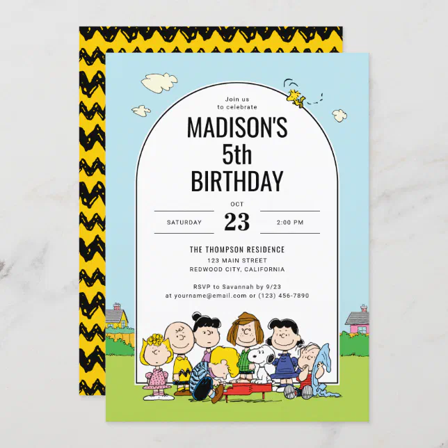 Peanuts | Franklin Birthday Invitation