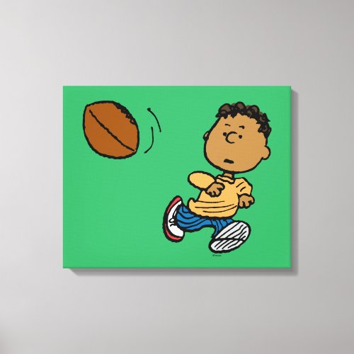 Peanuts  Franklin Football Canvas Print