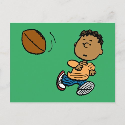 Peanuts  Franklin Football Postcard
