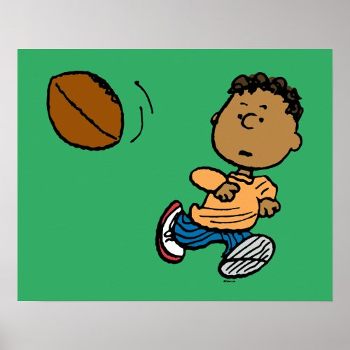 Peanuts  Franklin Football Poster