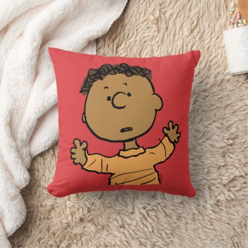 Peanuts  Franklin Look Throw Pillow