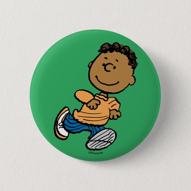 Peanuts | Franklin Running Button (Front)
