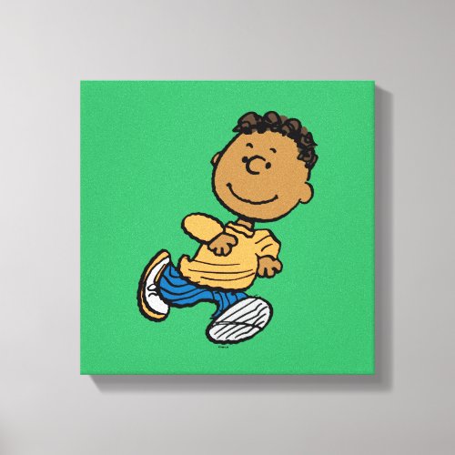 Peanuts  Franklin Running Canvas Print