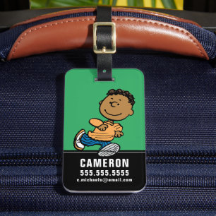 Peanuts Franklin Running Luggage Tag