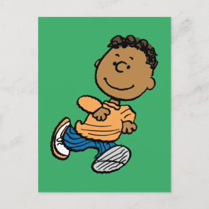 Peanuts Franklin Running Postcard